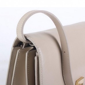 Top Quality Celine Classic Lambskin Large Box Bag Calf Leather 80088 Apricot