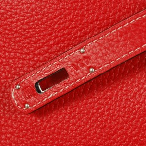 Hermes Kelly 32CM clemence leather in Flame with Silver hardware