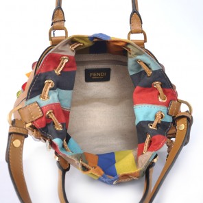 Fendi Borsa Multi-Color Studded Satchel