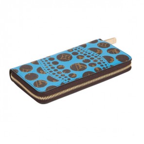 Louis Vuitton Yayoi Kusama Zippy Wallet M60448 Blue