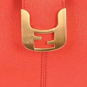 Fendi 2jours Saffiiano Leather Tote Bag 2546 Red