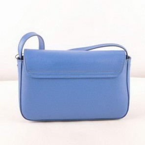 Fendi Chameleon Classic Saffiiano Leather Small Shoulder Bag 2541 Blue