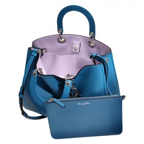 Smooth mykonos blue leather 