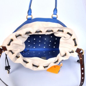 The Fendi Euronext Cross pattern leather satchel