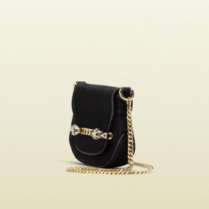 Gucci tigrette shoulder bag with tiger head and chain detail
