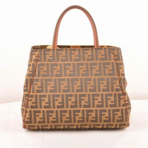 Fendi Fall Winter 2012 2Jours FF Fabric Tote Bag 8BH250S Brown
