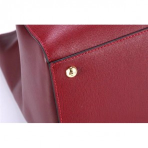 Fendi Fall Winter 2012 2Jours Bordeaux Original Leather Tote Bag F001