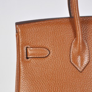 Hermes Birkin 35CM Dark Wheat clemence leather(Silver)