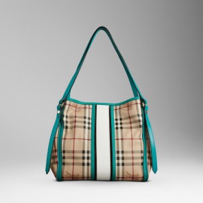 SMALL CANVAS CHECK TOTE
