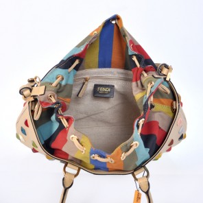 Fendi Borsa Multi-Color Studded Satchel