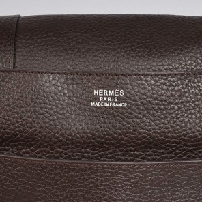 Hermes Steve 32CM Mens Bag Clemence Brown