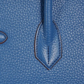 Hermes Birkin 35CM clemence leather in turkey blue with Silver hardware