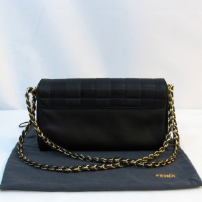 Fendi Genuine Cowskin leather in Black