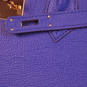 Hermes Birkin 35CM togo leather in Sapphire with Gold hardware
