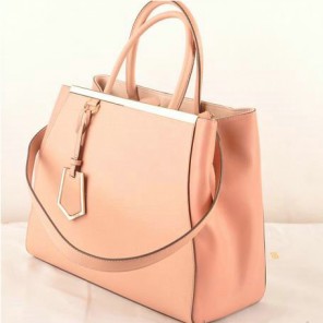 Fendi 2Jours Saffiiano&Ferrari Leather Tote Bag F2552M Pink