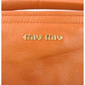 Miu Miu Flap Tote Bags Wheat Leather with Horsehair 90320
