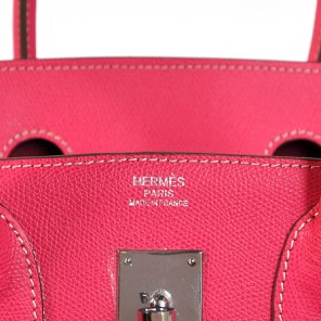 Hermes Birkin 35CM Palm stripes leather in Peach with Silver hardware