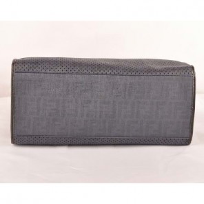 Fendi Punch Saffiiano Leather Shoulder Bag F2543 Dark Blue