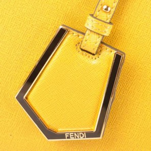 Fendi Fall Winter 2012 2Jours Saffiiano Leather Tote Bag 8BH250S Yellow