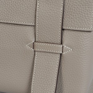 Hermes Alfred Bag clemence leather in Dark Grey