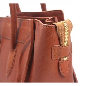 Celine Luggage Medium Handbags Brown with Crocodile Pattern