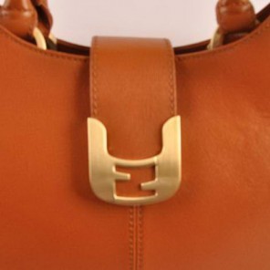 Fendi 2jours Saffiiano Leather Tote Bag 2546 Tan