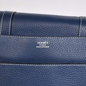 Hermes Steve 32CM Mens Bag Clemence Dark Blue