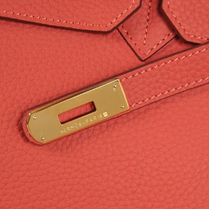 Hermes Birkin 35CM clemence leather in Watermelon Red with Gold hardware