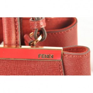 Fendi Fall Winter 2012 2Jours Saffiiano Leather Tote Bag 8BH250S Bordeaux