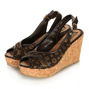 lousi vutton shoes with coffee