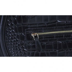 Celine Crocodile Grain Leather Handbag 98170 Black