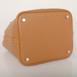 Hermes picotan MM Bag clemence leather in Camel