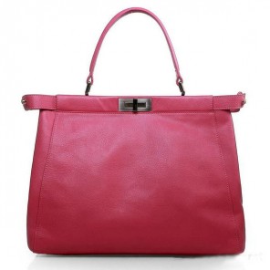 Fendi Peekaboo Bag Rosy Calfskin Leather F2292