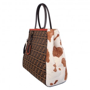 Fendi 2Jours Fabric&Horsehair Tote Bag F2552M