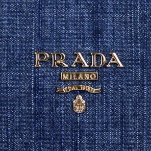 Fashion Prada Denim with Saffiano Tote Bags BN1786 White