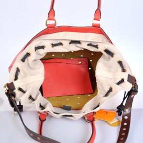 The Fendi Euronext Cross pattern leather satchel