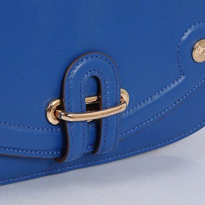 Hermes new 2012 bag Cowskin leather in Blue with Gold hardware