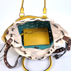 The Fendi Euronext Cross pattern leather satchel