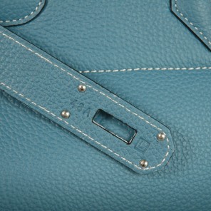 Hermes Birkin togo leather 42CM togo in Medium Blue with Silver hardware