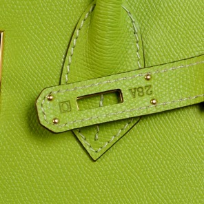 Hermes Birkin 35CM Palm stripes leather in Green with Gold hardware