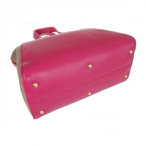 Fendi Large Chameleon Calfskin Top Zip Tote Bag F8812 Rosy&Grey&Black