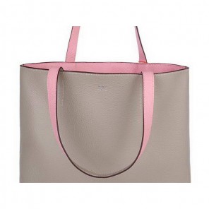 Hermes Shopping Bag 37CM Totes Clemence Leather Pink
