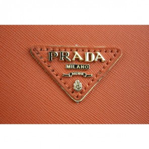 Prada Saffiano Calf Leather Tote Bag 103282 Orange