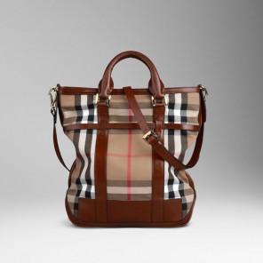 MEDIUM HOUSE CHECK TOTE