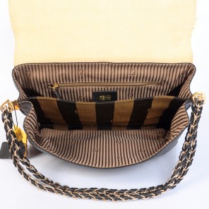 Fendi Genuine leather Shoulder Bag in Black F2556