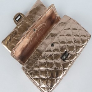 Chanel Quilted Flap Bag Light Gold Cow Leather 35454