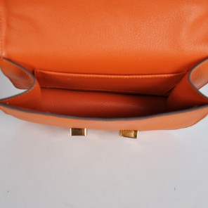 Hermes Constance Bag clemence leather in Orange with Gold hardware