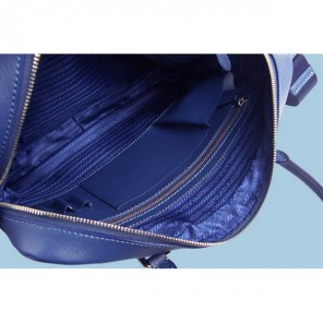 Prada Saffiano Calf Leather Top Handle Bag BL0791 Blue