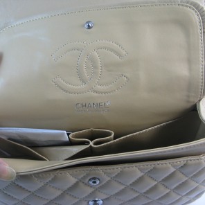 Chanel beige color with Silver chain