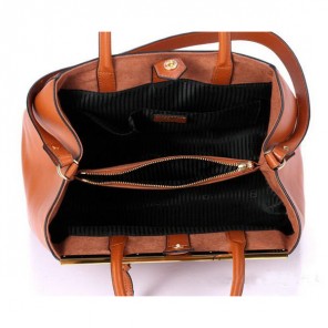 Fendi Fall Winter 2012 2Jours Camel Original Leather Tote Bag F001